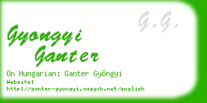 gyongyi ganter business card